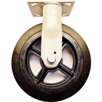Fairbanks Rigid Caster N32-8-RT - Rubber Mold-On 8" Dia. - 500 Lb. Capacity