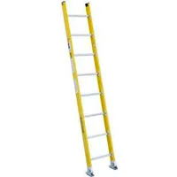 Werner 8' Type 1AA Fiberglass Round Rung Straight Ladder 7108-1