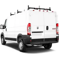 Vantech H1 3 Bar Steel Ladder Rack For RAM ProMaster Cargo Van 2013-On, Black