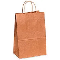 Paper Shopping Bags, 10"W x 5"D x 13"H, Kraft, 250/Pack