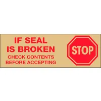 Tape Logic Messaged Carton Sealing Tape - If Seal Is Broken (Red/White)