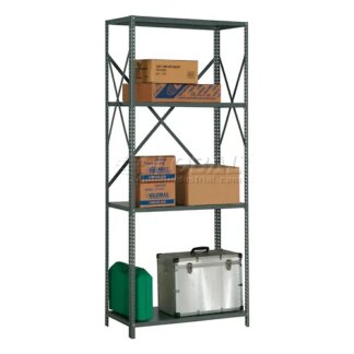 20 GAUGE OPEN STEEL SHELVING 36x30 85H 4 SHELVES