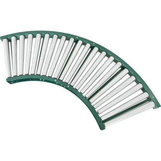 GRAVITY ROLLER CONVEYOR 90 DEGREE CURVED SECTION 21"