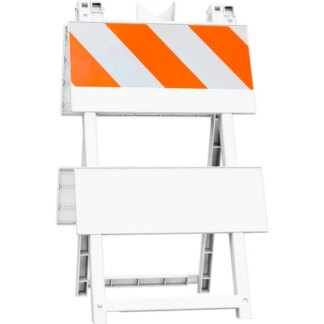 FOLDING TRAFFIC BARRICADE PORTABLE 4-PANEL 2-SIDE