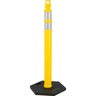 REFLECTIVE DELINEATOR POST HEXAGONAL 16 LBS YELLOW