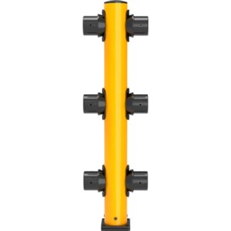 PLASTIC MIDDLE POST RUBBER BASE 60H YELLOW