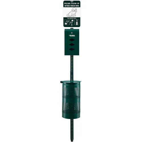 STEEL WASTE STATION WITH ROLLED WASTE BAGS 1 STEEL WASTE STATION WITH ROLLED WASTE BAGS