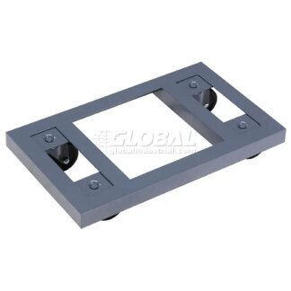 OPEN DECK DOLLY RUBBER WHEELS 36x24 1200LB